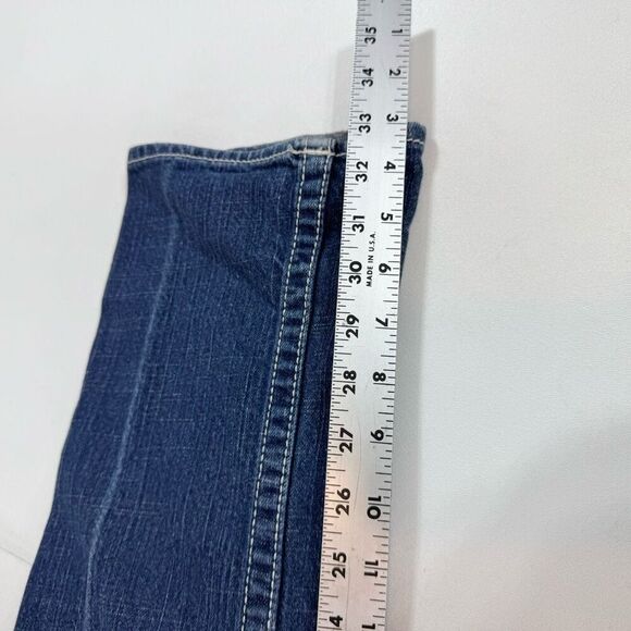 True Religion Billy Jeans Womens 29 Blue Y2k Mid Rise Dark Wash Stretchy Denim - Picture 3 of 9